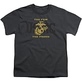 US Marine Corps Split Tag Unisex Youth T Shirt for Boys and Girls