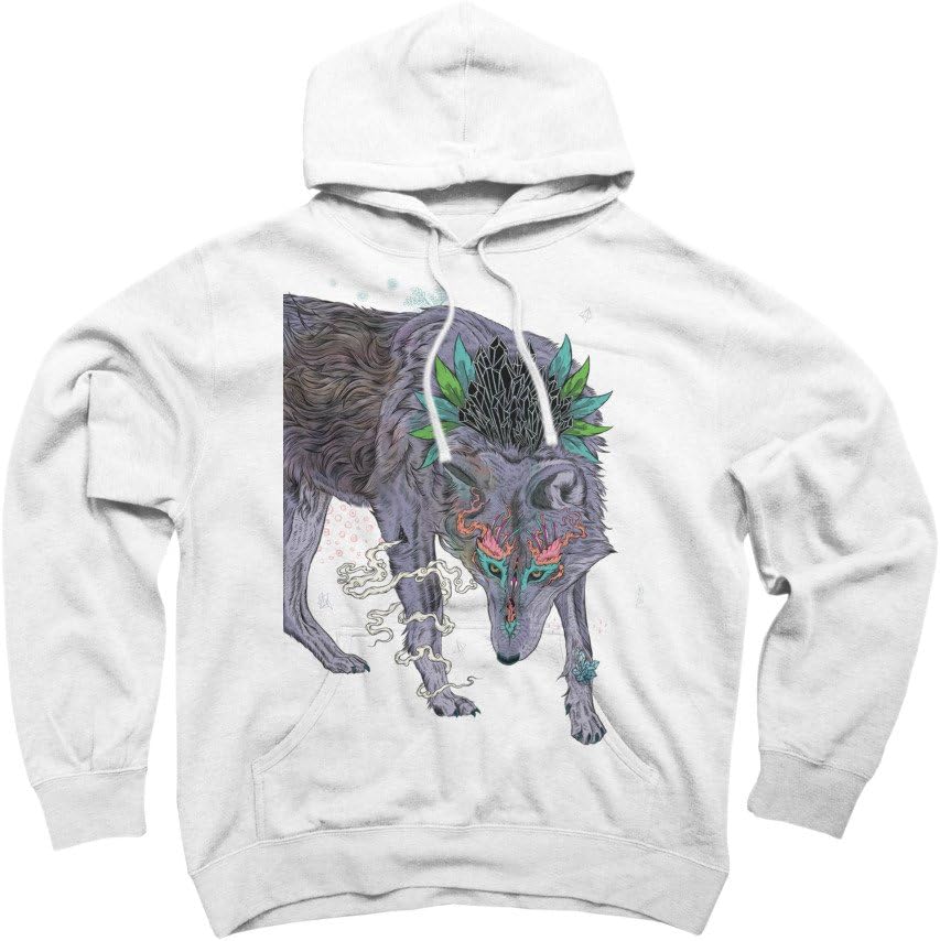 Journeying Spirit Men's Large White Graphic Pullover Hoodie - Design By Humans