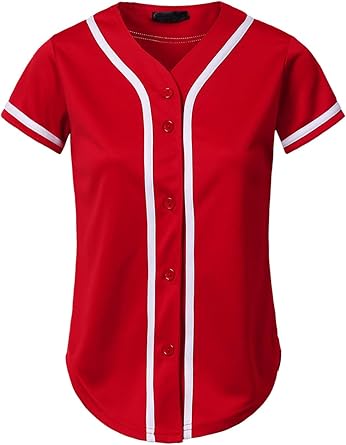 womens baseball button down shirt