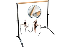Artan Balance Ballet Barre Portable for Home or Studio, Height Adjustable Bar for Stretch, Pilates, Dance or Active Workouts, Single or Double Bar, Kids and Adults