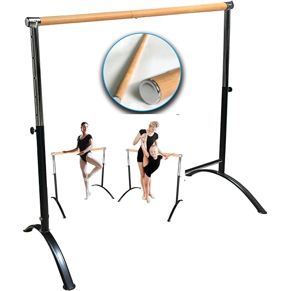 VITA Barre Portable Freestanding Double Ballet Barre, Prodigy,