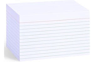 HEYPLACE 500PCS White Index Cards, 3" x 5" Lined Flash Cards Ruled Index Cards Note Cards Study Cards Flashcards Notecards for Studying
