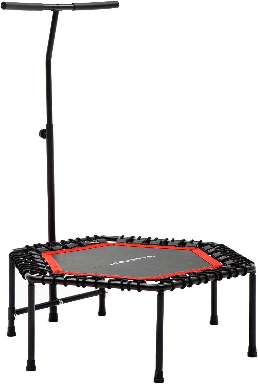 wonline 48" Exercise Trampoline Rebounder-Indoor Jump Fitness Bouncer with Adjustable Handle for Adults and Kids, 275lbs Capacity