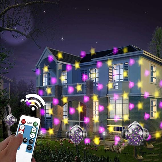 LED Schneefall Projektor Licht 10 Watt Fernbedienung Outdoor Laser Lampe Urlaub Beleuchtung Weihnachtsfeier Dekoration Schwar