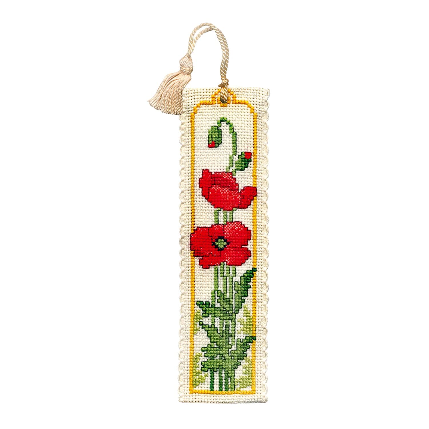 Textile Heritage Collection Cross Stitch Bookmark Kit - Poppies