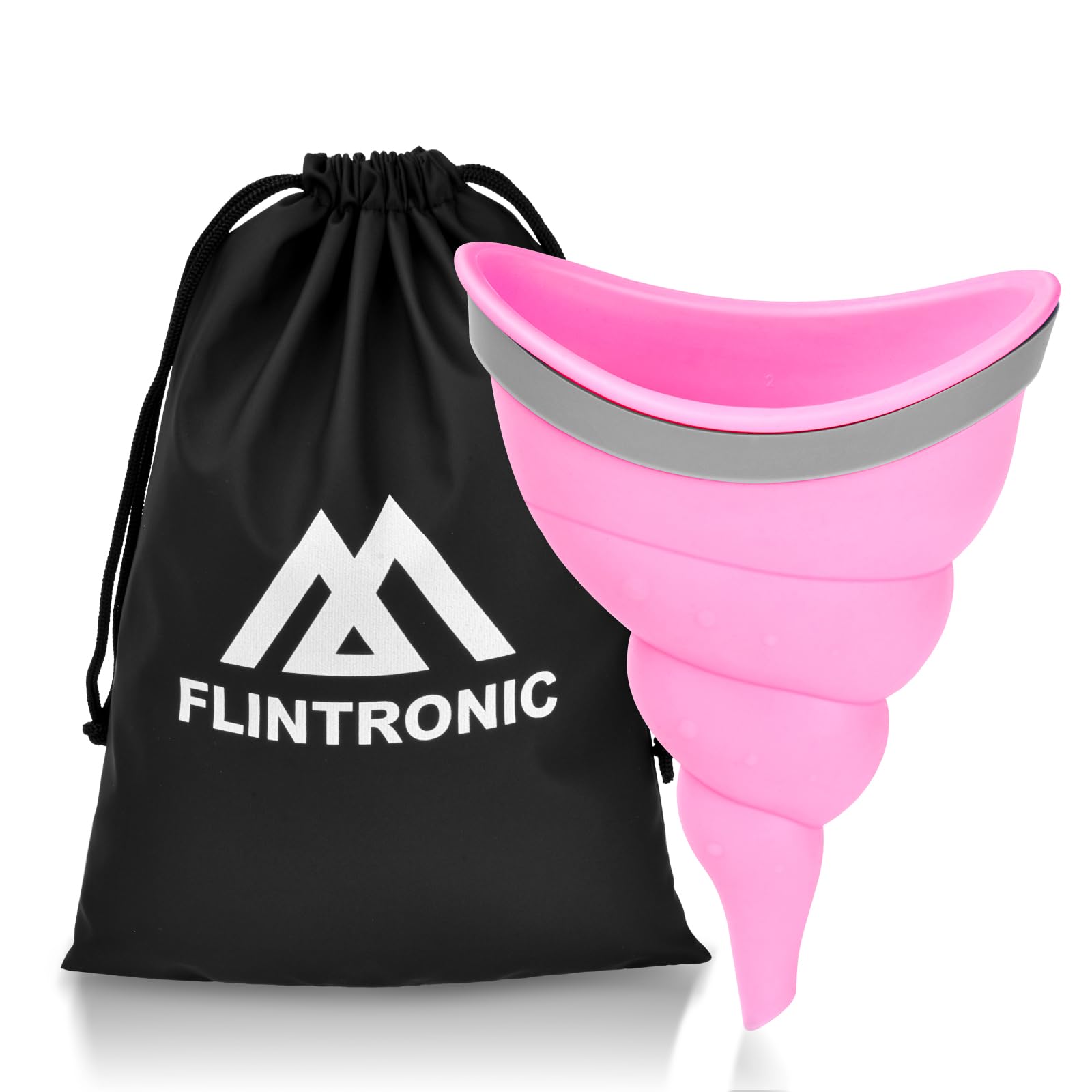 flintronic Female Urination Device, Reusable Silicone Female Urinal, Women Stand to Pee Device, for Outdoor Activities, Camping, and Travel