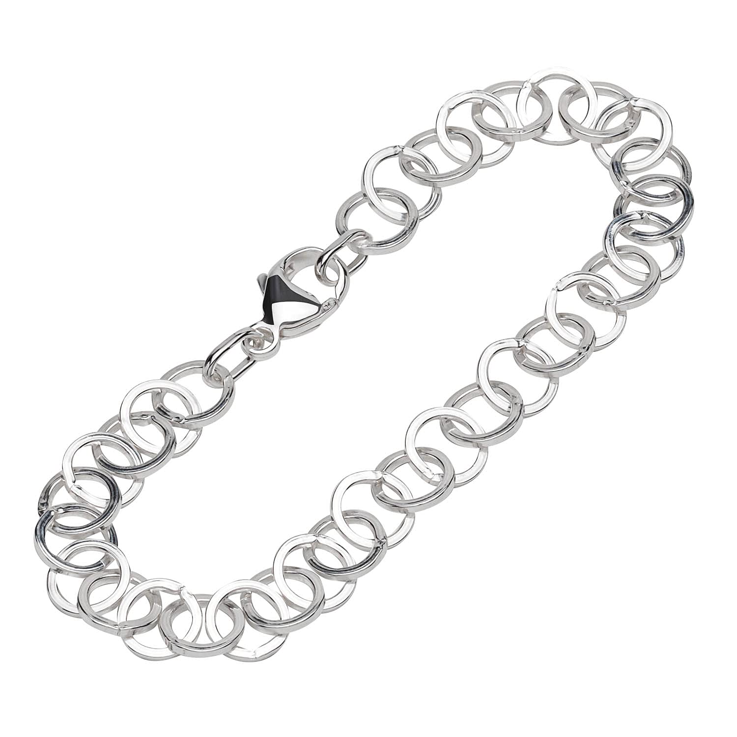 NKlaus bracelet 925 Sterling Silver 19cm anchor chain 4 edge ladies bracelet chain exquisite 12786