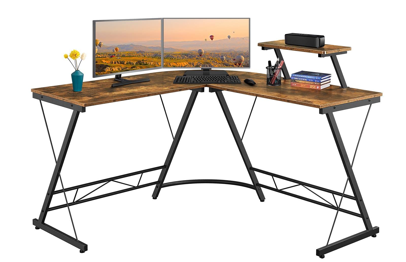 Buy Yaheetech LShaped Wood Corner Desk Computer Workstation Home