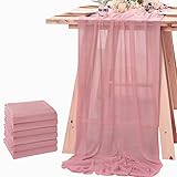 MLMC 6 Pack Dusty Rose Shimmery Chiffon Like Table
