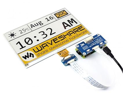 Tri Color 75inch E Paper Display Hat Module 640x384 33v E Ink Electronic Paper Screen Three Color Yellowblackwhite For Raspberry Piarduinostm32