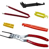 Girnfac 6PCS Car Relay Puller Pliers, FMM Fuse Removal Tool, Automotive Electrical Disconnect Plier, Vehicle Battery Terminal Remover Tool (Red)