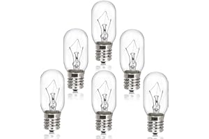 HINUAXBULB 6 Pack Microwave Light Bulb 40 Watt 120V T8 Replacement Light Bulb E17 Standard Base Stove Light Bulbs Under Hood for Oven Stove Refrigerator Microwave