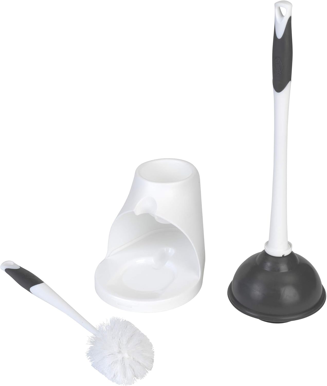 Clorox Toilet Plunger and Brush Combo, Brush & Plunger, White 2 Piece: Home & Kitchen