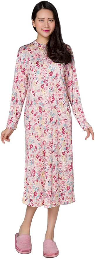 シルクニット花柄ワンピースナイティ ネグリジェ No 606 ルームワンピース ネグリジェ 通販 Amazon