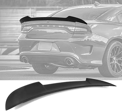 Amazon Com Gaofeiltf Rear Trunk Spoiler Wing Fits For Dodge Charger 2015 2020 W O Drilling Installation Abs Matte Black Automotive