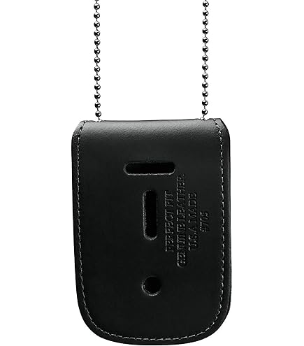 Amazon.com : Perfect Fit Shield Wallets Black Leather Badge Holder
