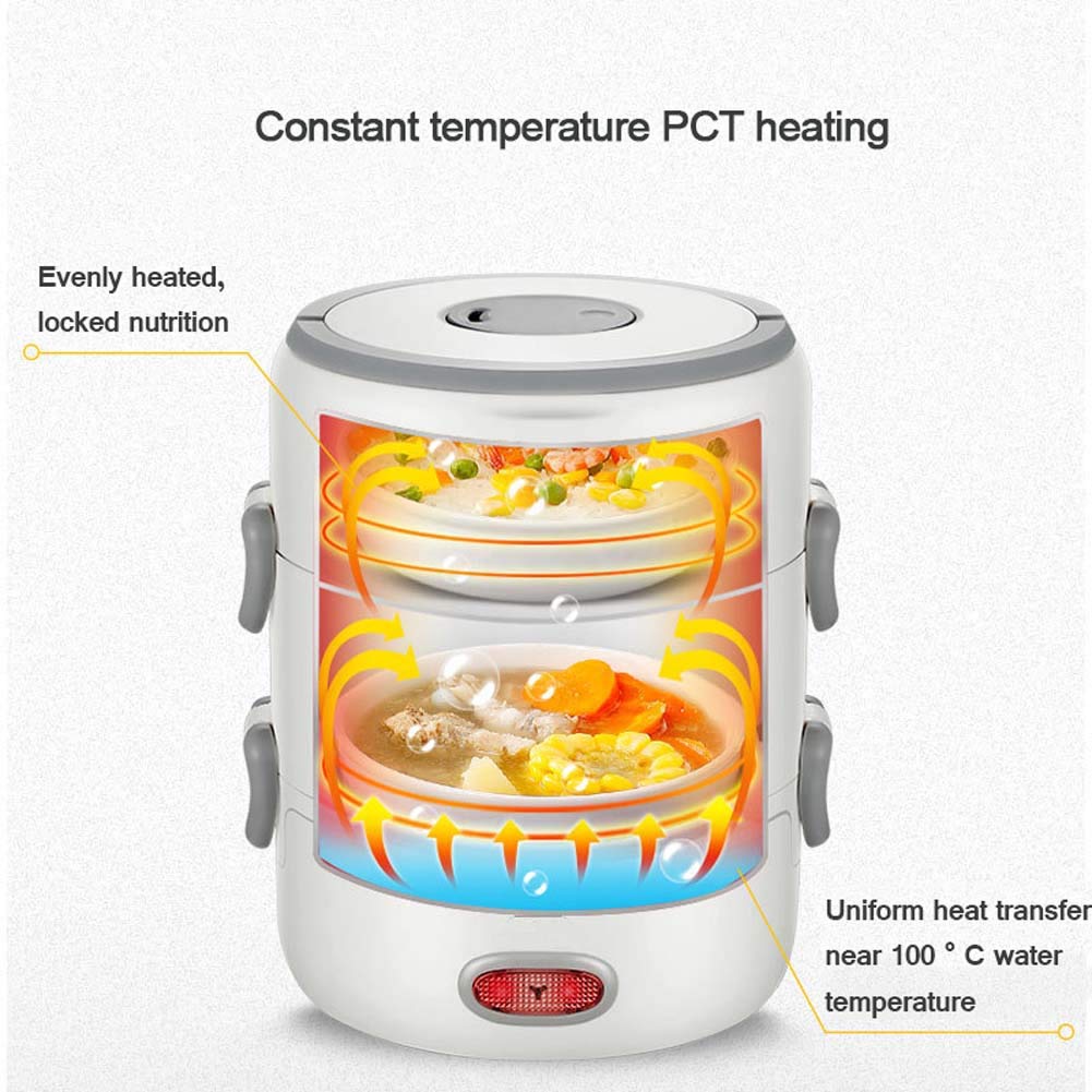 BYYLH Fiambrera Electrica 220V Portátiles Bandeja Extraíble Acero ...