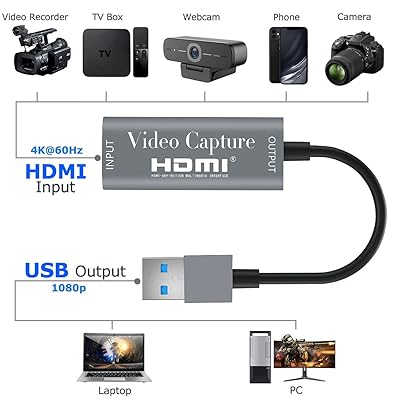 Buy Audio Video Capture Card With Cable 4k Hdmi Capture Cam Link Usb 3 0 Game Capture Card 1080p Capture Adapter Directly Record For Streaming Live Broadcasting Video Conference Teaching Gaming Online In