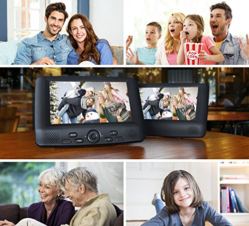 9-Dual-Screen-Portable-DVD-Player-with-Car-Headrest-Mount-Brackets-5-Hours-Built-in-Rechargeable-Battery-Black