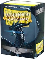 Dragon Shield Matte Jet Standard Size 100 Sleeve Pack Arcane Tinmen ART11024 view 1
