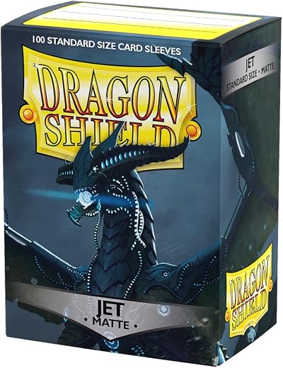 Dragon Shield Matte Jet Standard Size 100 Sleeve Pack Arcane Tinmen ART11024