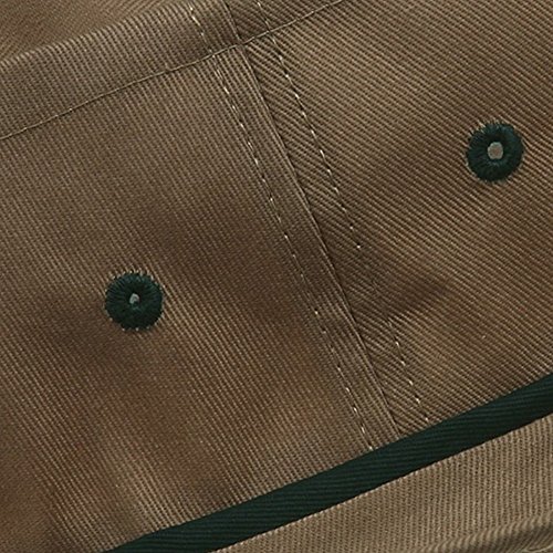 Big Size Roll Up Bucket Hat - Khaki With Dk Green M-L