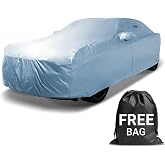 iCarCover 15-Layer Premium Quality All Weather Waterproof Car Cover | 100% Rain Snow UV Protection Corolla, Civic, Elantra, Focus, BMW M3, Integra, Volt [Size C28-See Size Chart] Sky Gray