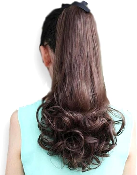 Amazon Space158 ポニーテール ウィッグ ポイントウィッグ ロング ゆる カール 付け毛 エクステ ライトブラウン ポイントウィッグ 通販