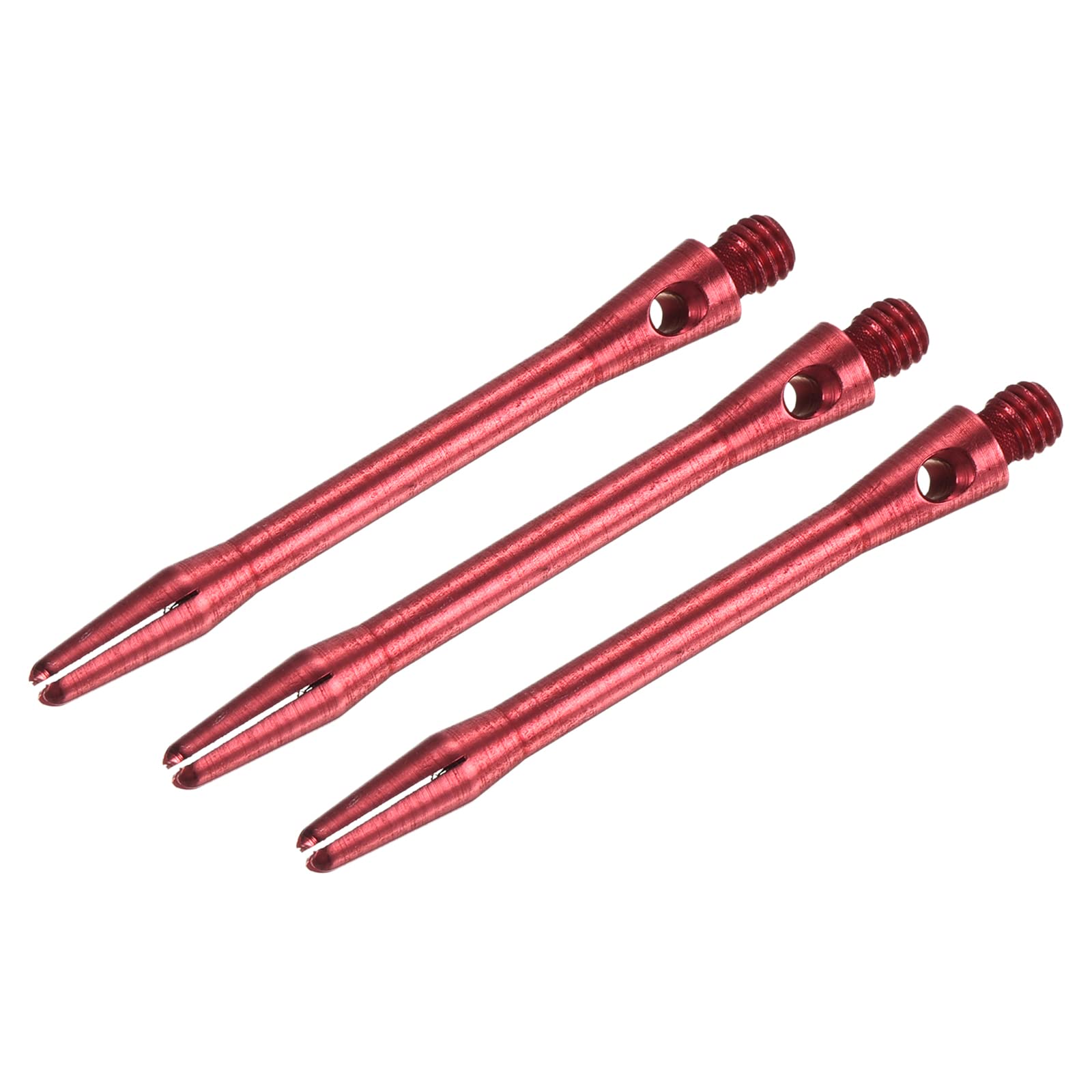 PATIKIL 48mm Aluminum Dart Shafts, Medium 2BA Thread Dart Stems Dart Accessories Throwing Fitting for Steel Tip - 3 Pack (Red)