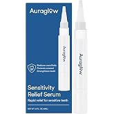 Auraglow Sensitive Teeth Relief Serum Gel, Reduces Tooth Sensitivity with Potassium Nitrate and Nano Hydroxyapatite, Remineralization Gel, Strengthens Teeth &amp; Protects Enamel, 40+ Treatments, 4ml
