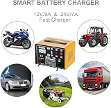 Anesty Car Battery Charger 12V/24V 20A Heavy Duty Lead-Acid Battery Charger view 5