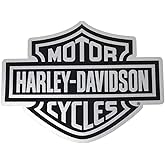 Harley-Davidson Reflective Bar &amp; Shield Logo Decal - Black and Silver, 4.5 x 5 Inches