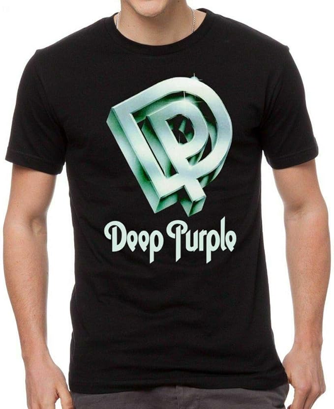 Deep Purple Logo Mens Black TShirt Men Shirt Tee Amazon.co.uk Clothing