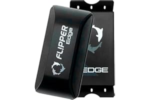 FL!PPER FLIPPER EDGE Standard Magnetic 2-in-1 Aquarium Cleaner for Glass and Acrylic Tanks up to 1/2" (12mm) Thick – Dual Blade Design with Floating Algae Scraper and Cleaning Tool – Black