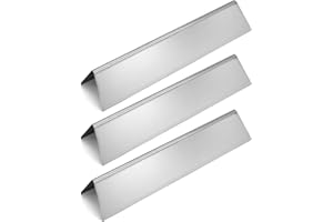 Hongso 15.3" Stainless Steel Grill Heat Shield Flavorizer Bars Replacement Parts for Weber Spirit 2 Burner I & II 200 Series E210 S210 E215 E220 S220 and Weber II GS4 Gas Grill (Front-Mounted Control)