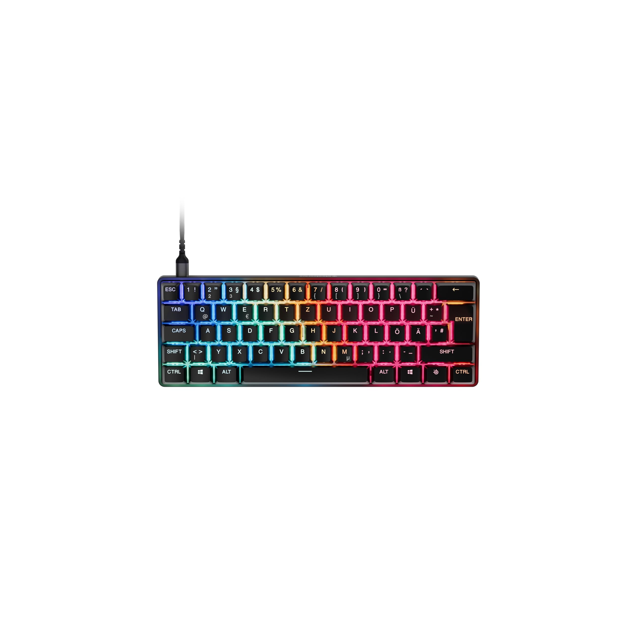 SteelSeries Apex Pro Mini Gen 3 Gaming Tastatur 60 Prozent - Hall Effect Switches OmniPoint 3.0 - Anpassbarer Auslösebereich - GG Quickset - Rapid Trigger - Rapid Tap-SOCD - DE Layout QWERTZ 8