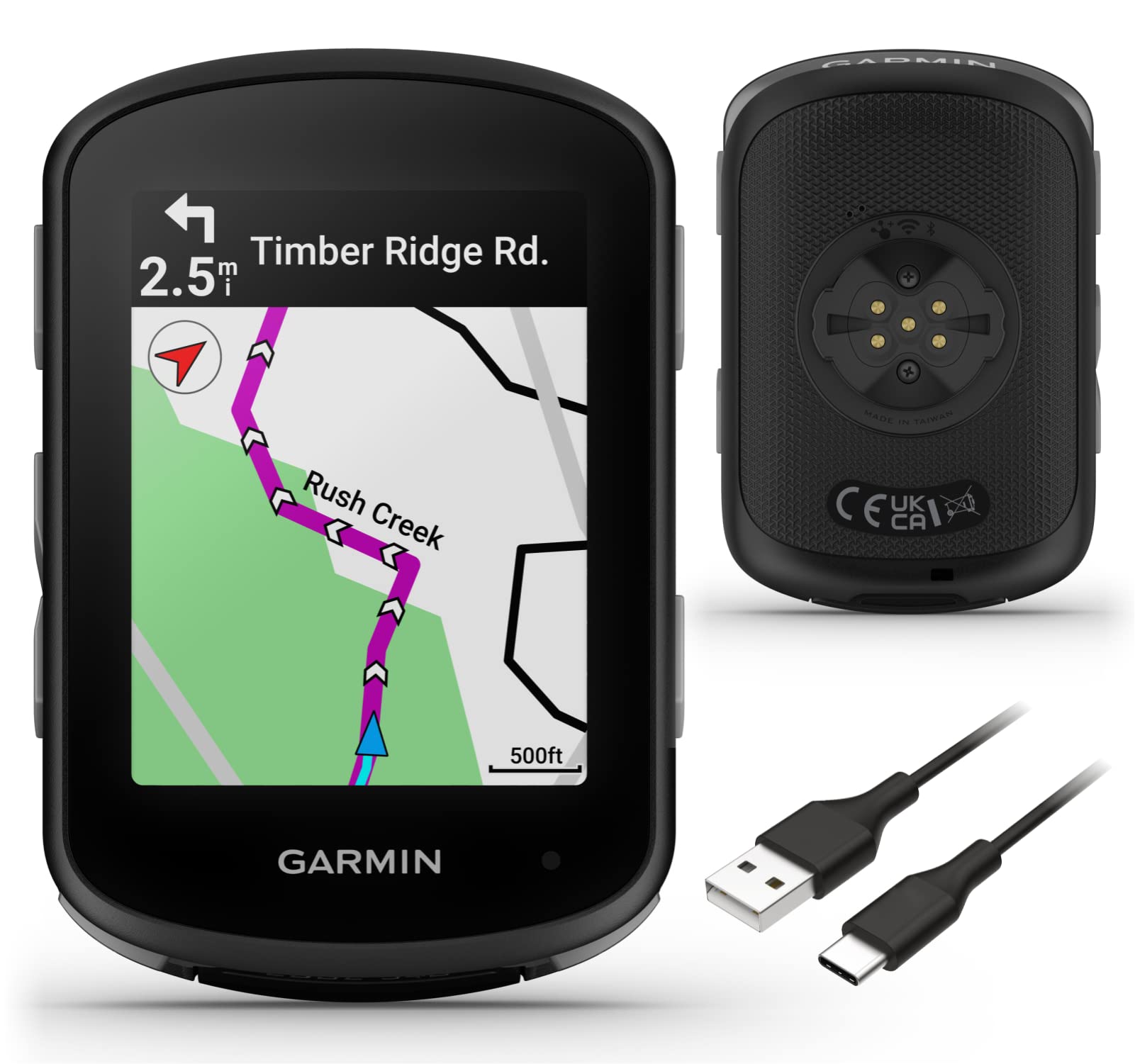 Wearable4U - Garmin Edge 540 GPS Cycling Computer, Button Controls, Advanced Navigation with Garmin Speed and Cadence Sensors and E-Bank Bundle