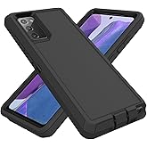 for Samsung Galaxy Note 20 Case (NOT for Ultra Version), Heavy Duty Defender Case Dustproof Shockproof Protection 3 in 1 Rugged Cover for Samsung Galaxy Note 20 6.7 inch (Black)