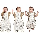 Transition Swaddle Sleep Sack, 3-6 Months, 12-18 lb, Arms In/Out, 2-Way Zipper, Moisture-Wicking Fabric, Improves Sleep, Snug Fit, Helps Calm Startle Reflex (Bear and the Forest)