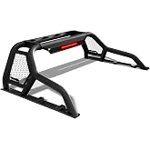 Armordillo CR1 Roll Bar Chase Rack For 1/2 Ton Full Size Truck|LED 3rd Brake Lights|04-24 F150 F-150|07-18 Silverado Sierra 1500|07-24 Tundra|04-24 Titan|19-24 Ram 1500|8710951 Chase Bar - Matte Black