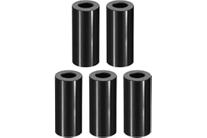 PATIKIL M10 Aluminum Spacers, 5 Pcs Metal Spacer Aluminum M10 x 3/4" OD x 2" L Aluminum Spacer Screw Standoff Round for 3/8" or M10 Screw Bolts