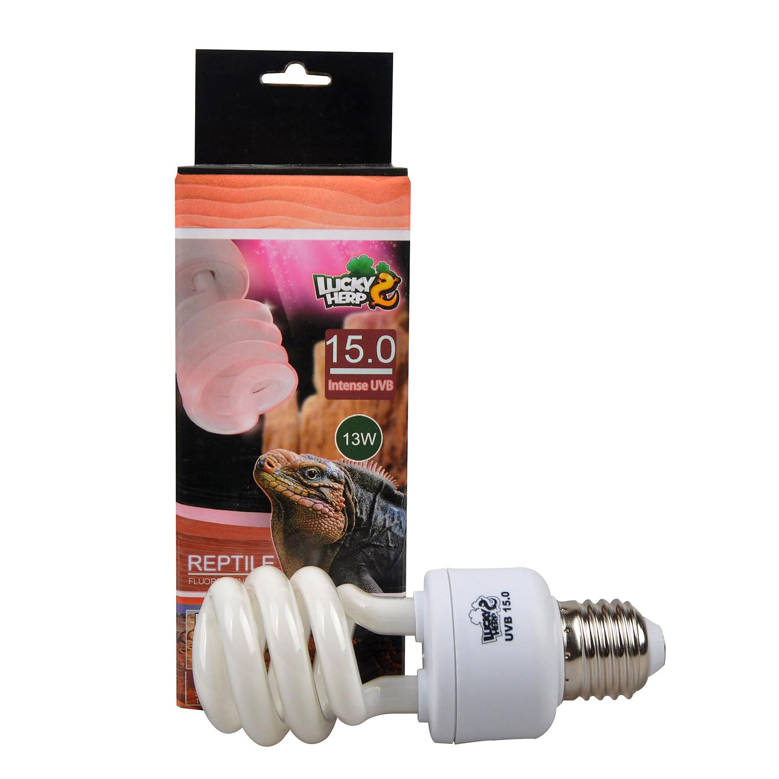 Lucky Herp Reptile Intense Compact Fluorescent UVA UVB 15.0 Bulb,13W,26W Available (13 Watt)