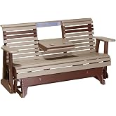 LuxCraft Plain Glider - 5' - Available in 14 Colors (Weatherwood &amp; Chestnut Brown)