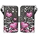 Compatible for Samsung Galaxy J1 2016 Case, Samsung Galaxy Luna Case, Samsung Galaxy Express 3 Wallet Case, SOGA [Pocketbook Series] PU Leather Magnetic Flip Wallet Case - Black Butterfly Heart