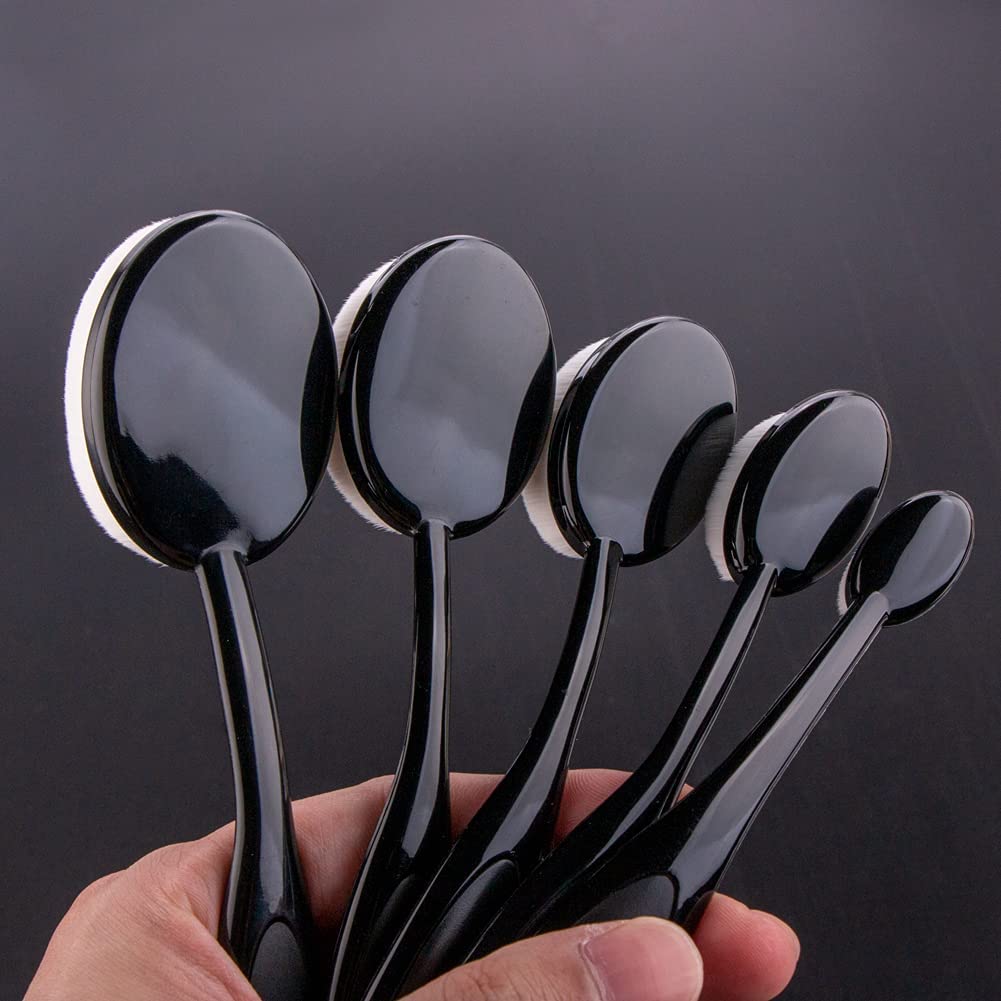UNIMEIX 5 Pack Blending Brush for Card Making Crafting Ink Blender Brushes Set Tool Crafter Paper Background Brush Drawing Scrapbooking & Stamping Supplies (Black)