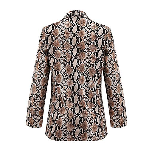 Long Sleeve Jacket for Women Fashion Snake Print Long Sleeve Suit