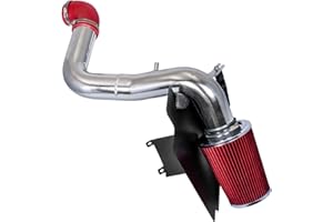 RTUNES RACING Cold Air Intake System with Heat Shield Kit + Filter Combo RED Compatible For 98-03 Chevy S10 / GMC Sonoma I4 2.2L