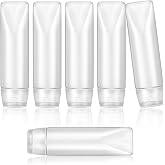 6 Pcs 1 oz Travel Bottles Empty Refillable Toothpaste Tubes Leak Proof Empty Squeeze Tubes Travel Toothpaste Container for Toiletries BPA Free Refillable Tube Squeeze Bottle PE Travel-Size Bottles