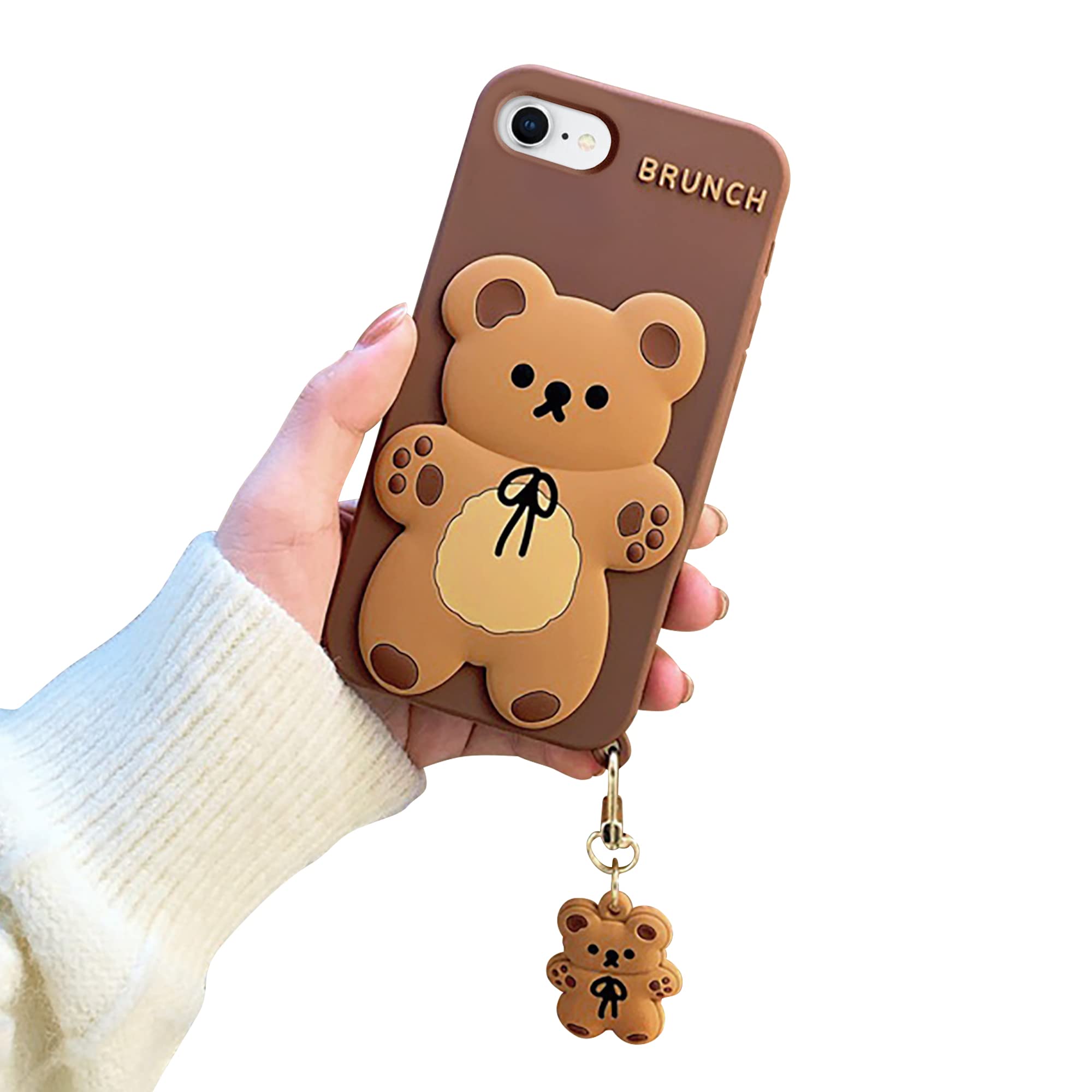 Photo 1 of Razstorm Design for iPhone SE 3 2022/SE 2 2020/8/7/6/6S Case 3D Cartoon Animal Character Soft Silicone Kawaii Girls Women Teenager Shockproof Rubber Cover 4.7 Inch