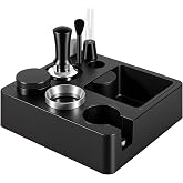 Reoszeank 51mm Espresso Accessories Kit, Tamping Station, Knock Box, Tamper | Coffee Distributor Leveler, WDT Distribution Tool, Dosing Funnel, Puck Screen, fits Delonghi and CASABREWS 51 mm Machines